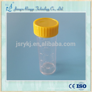 Bouteille d&#39;urine à urine médicale transparente 25ml PS